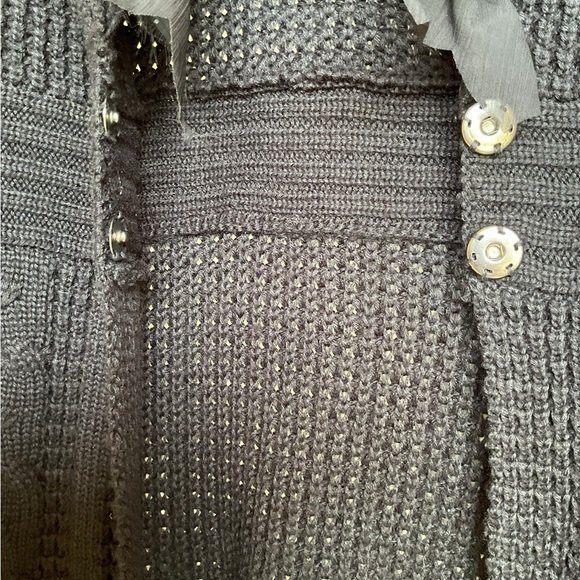 Cache Black Ruffled Cardigan - Picture 9 of 16